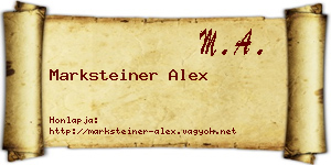 Marksteiner Alex névjegykártya